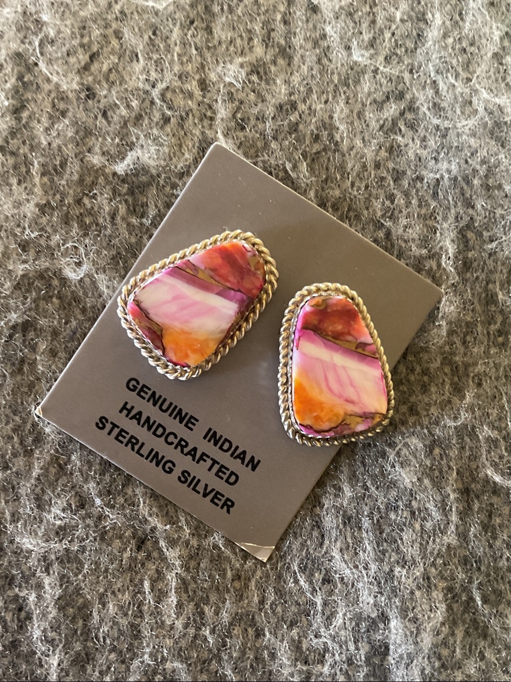 Navaho Pink Mohave Stud Earrings